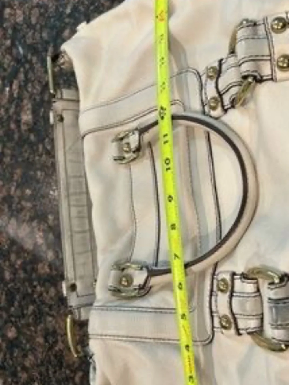 Banana Republic Leather Satchel with Brass Accents